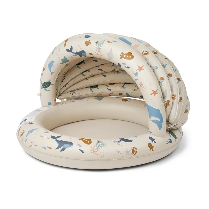 LIEWOOD - Hadleia Pool mit Dach, Ø 108 cm, Sea creature / sandy
