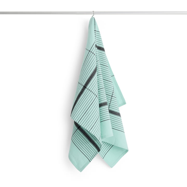 HAY - Linear Geschirrtuch, 80 x 52 cm, türkis