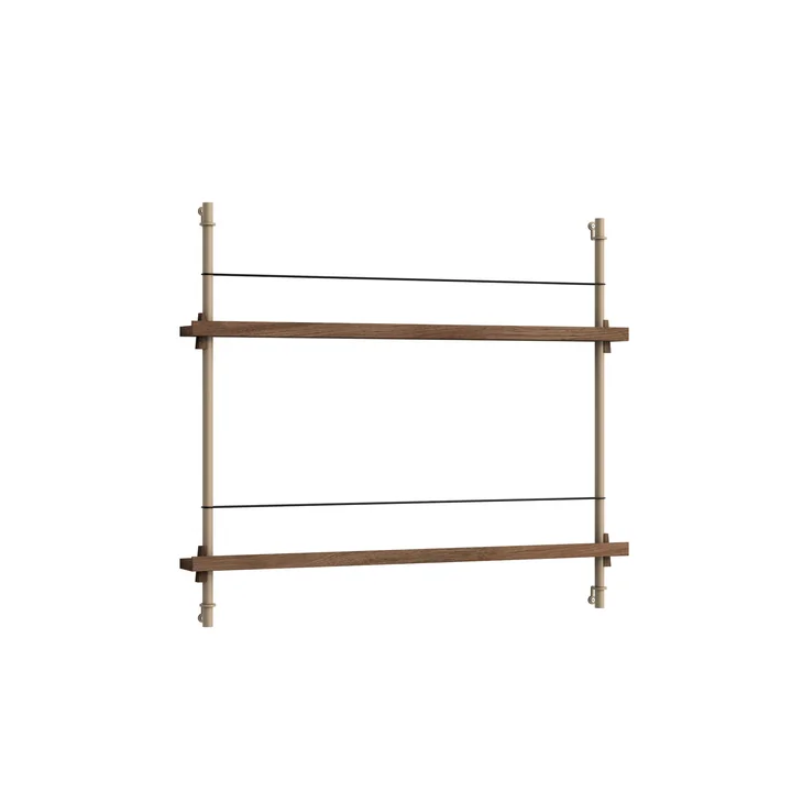 Moebe - Zeitungsregal, 85 x 65 cm, Eiche geräuchert / warm grey