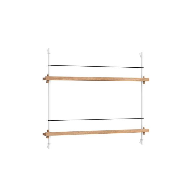 Moebe - Zeitungsregal, 85 x 65 cm, Eiche natur / weiß