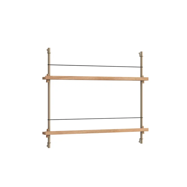 Moebe - Zeitungsregal, 85 x 65 cm, Eiche natur / warm grey