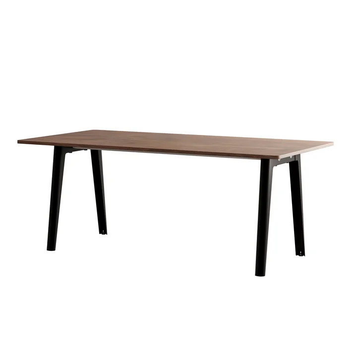 TipToe - NEW MODERN Esstisch 95 x 190 cm, Walnuss / graphite black