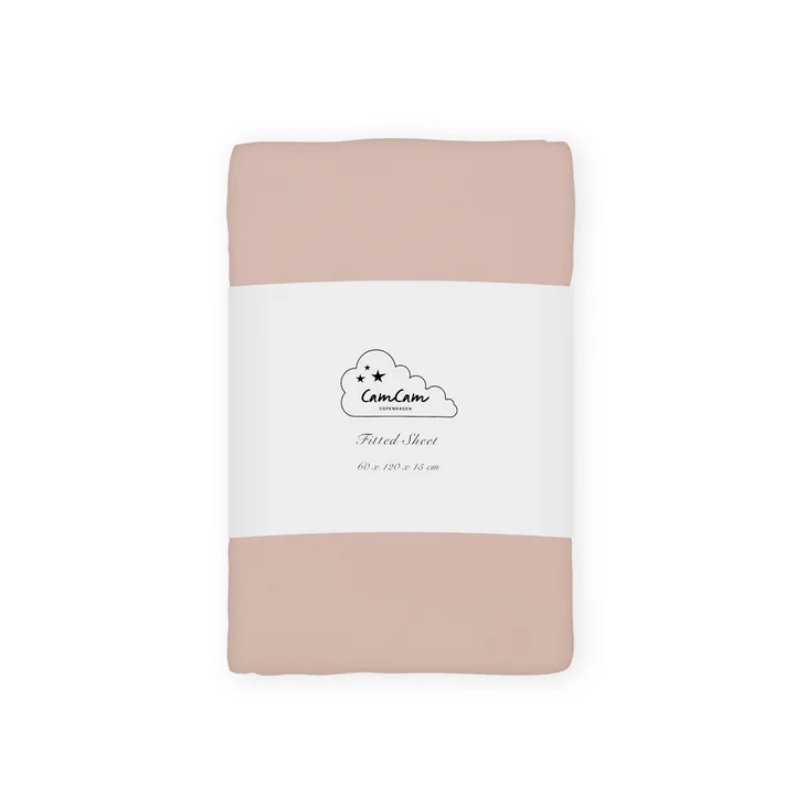 Cam Cam Copenhagen - Kinder-Spannbettlaken 120 x 60 cm, dusty rose