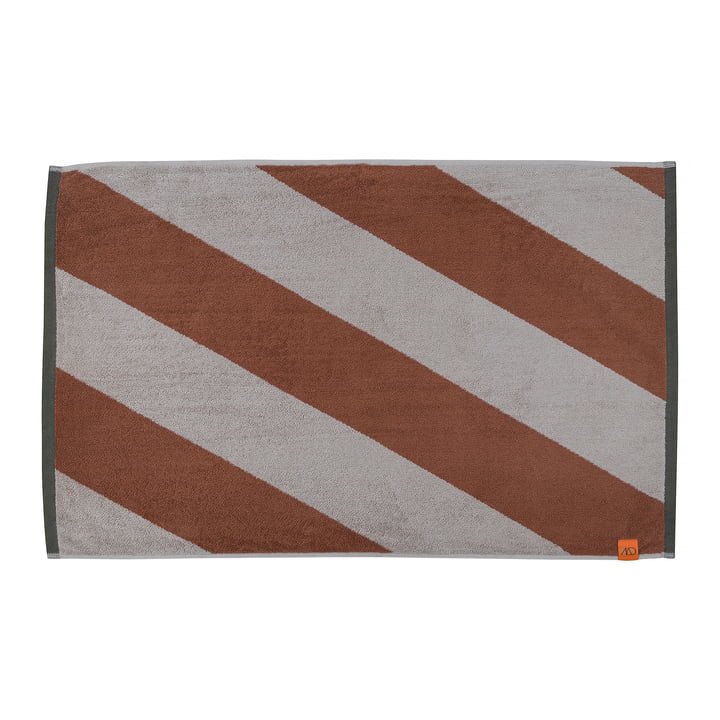 Mette Ditmer - Diagonal Badematte, 50 x 80 cm, brick