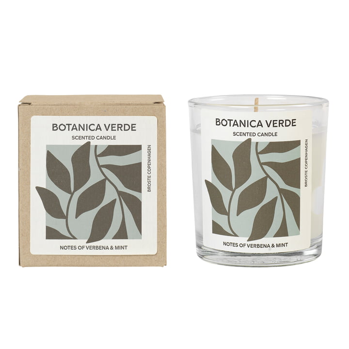 Broste Copenhagen - Botanica Verde Duftkerze, Ø 7,4 x H 8,3 cm, weiß