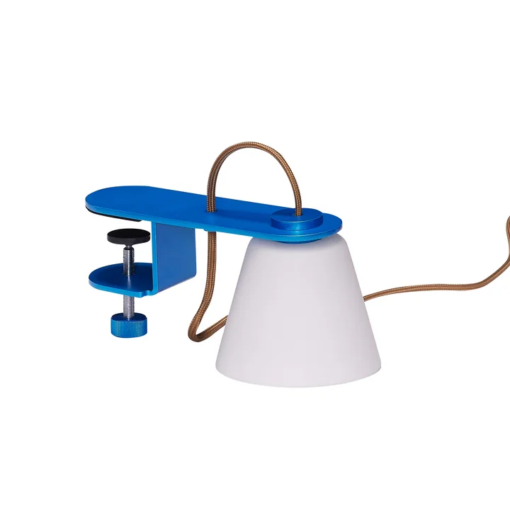 Hübsch Interior - Lure Klemmleuchte, metallic blau