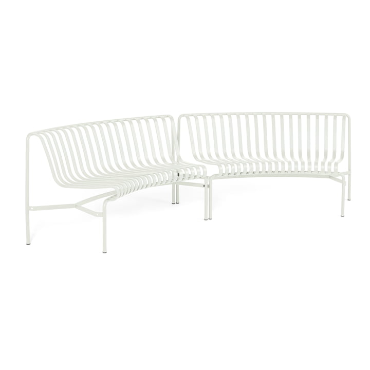 HAY - Palissade Park Dining Bench, In / In (2er-Set), cremeweiß