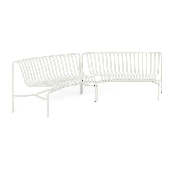 HAY - Palissade Park Dining Bench, In / In (2er-Set), cremeweiß