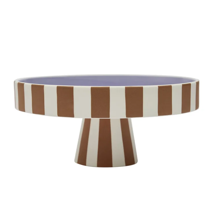 Toppu Tablett, Ø 20 x H 9 cm, caramel / lavender