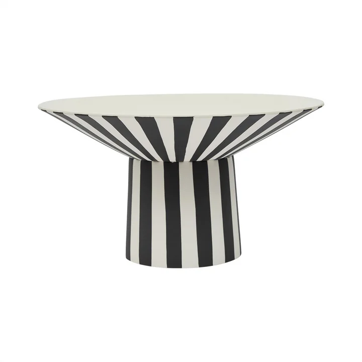 OYOY - Toppu Schale, high, Ø 30 x H 17 cm, schwarz / weiß