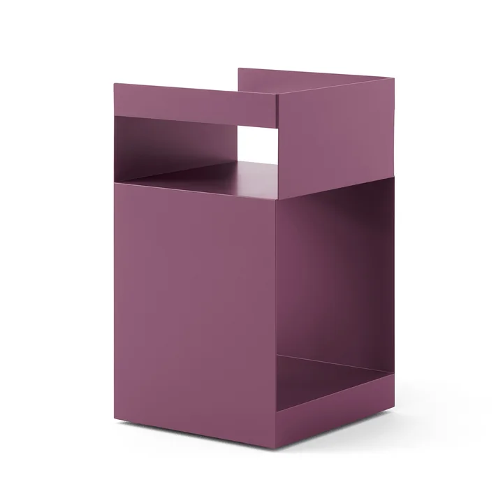 &Tradition - Rotate Beistelltisch SC73, 59 x 35 cm, Stahl, dark plum