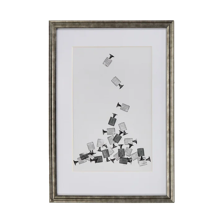 House Doctor - Amp Wandbild, 40 x 60 cm, schwarz / weiß