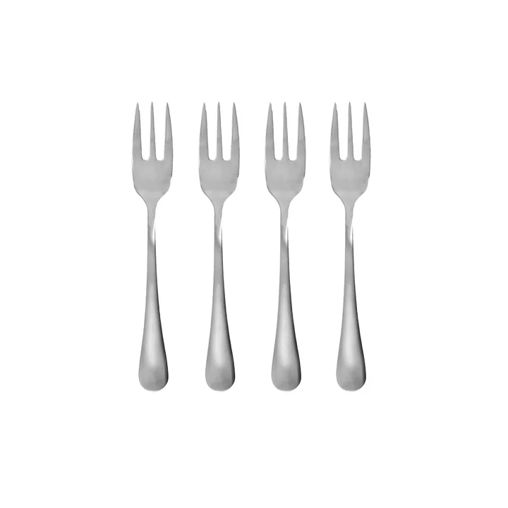 House Doctor - Brush Kuchengabel, silber-finish (4er-Set)