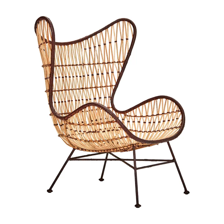 House Doctor - Flow Lounge Chair, Rattan natur