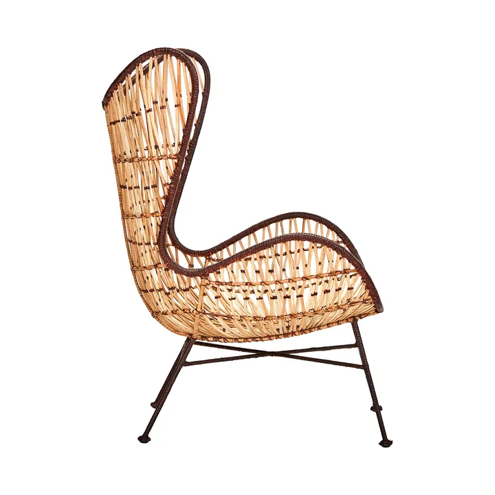 House Doctor - Flow Lounge Chair, Rattan natur