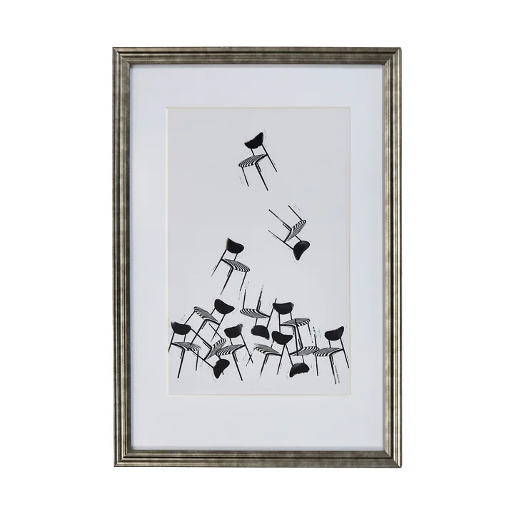 House Doctor - Inco Wandbild, 40 x 60 cm, schwarz / weiß