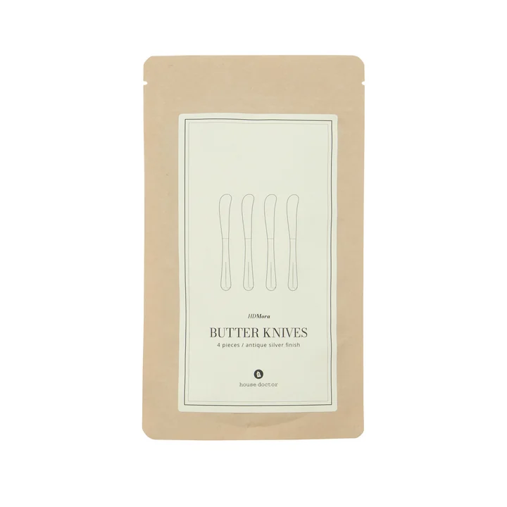 House Doctor - Mora Buttermesser, silber-finish (4er-Set)
