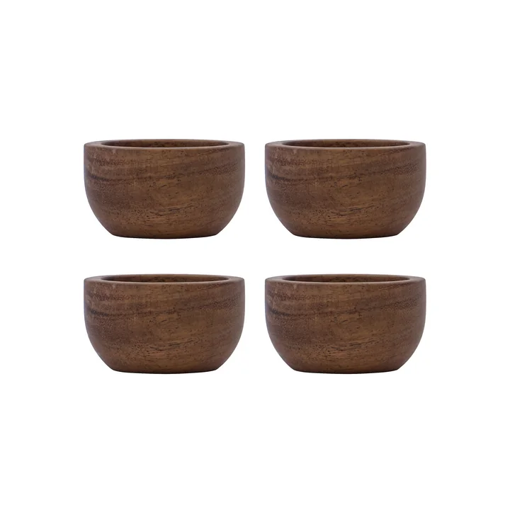 House Doctor - Wood Eierbecher, Akazie natur (4er-Set)