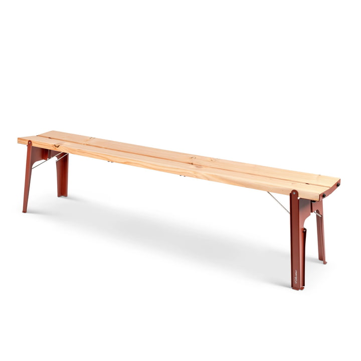 Weltevree - Salut Outdoor Bank 190 x 30 cm, oxidrot