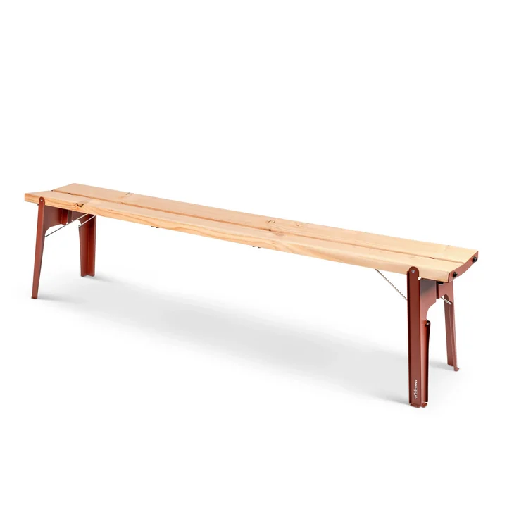 Weltevree - Salut Outdoor Bank 190 x 30 cm, oxidrot
