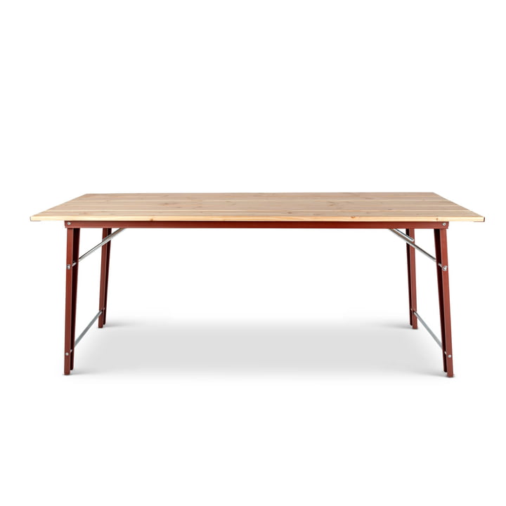 Weltevree - Salut Outdoor Tisch 190 x 70 cm, oxidrot