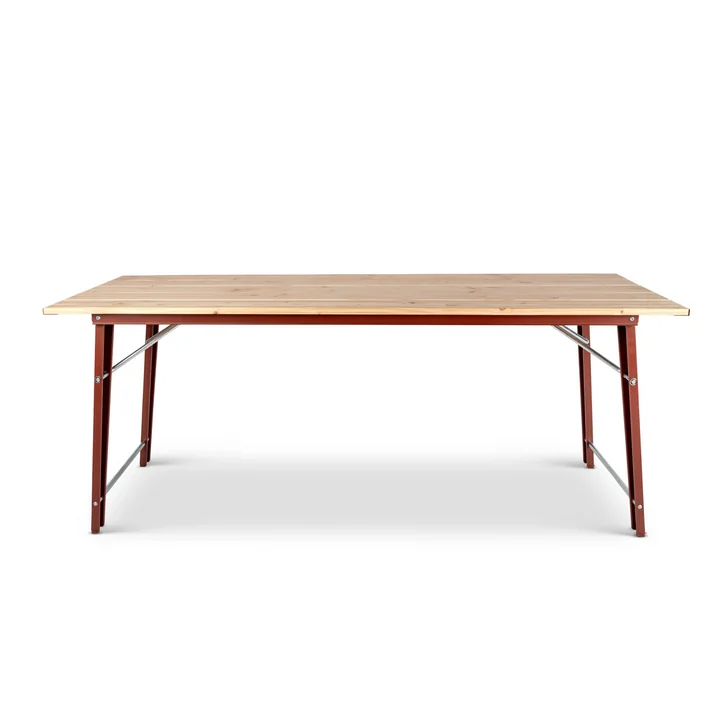 Weltevree - Salut Outdoor Tisch 190 x 70 cm, oxidrot