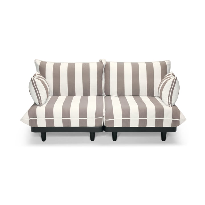 Fatboy - Paletti Outdoor Lounge Sofa, weiß / kakao gestreift