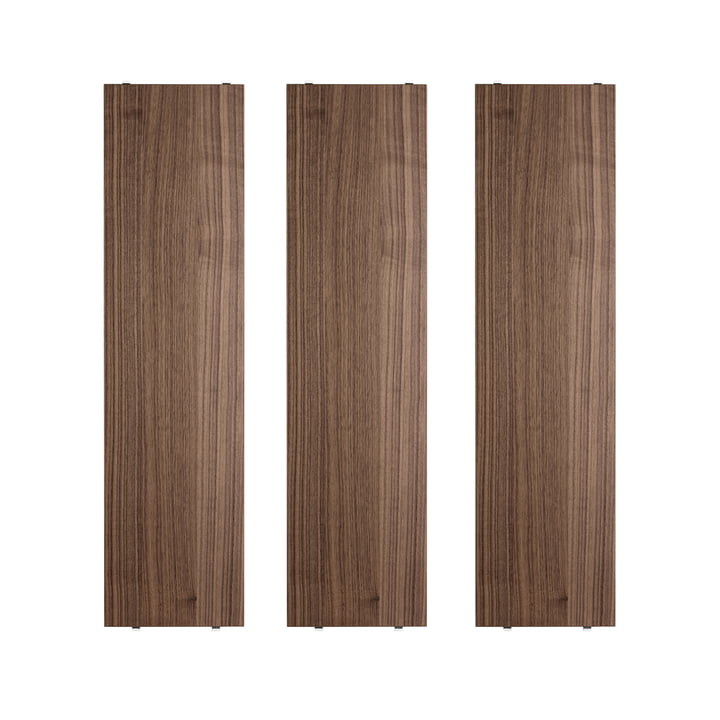 String - Regalboden 78 x 20 cm (3er-Pack), Walnuss