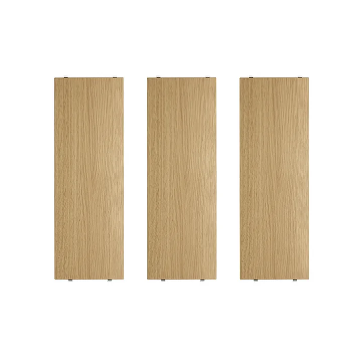 String - Regalboden 58 x 20 cm (3er-Pack), Eiche