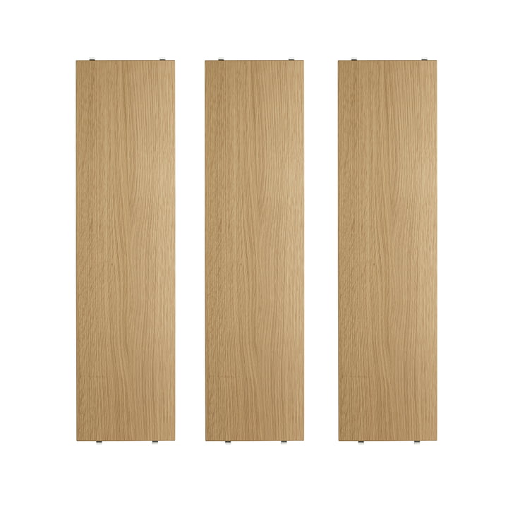 String - Regalboden 78 x 20 cm (3er-Pack), Eiche