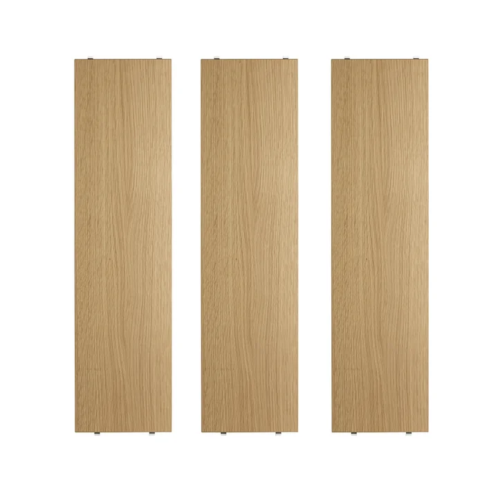 String - Regalboden 78 x 20 cm (3er-Pack), Eiche