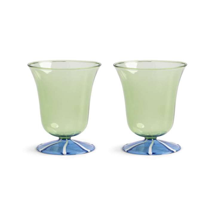 &klevering - Eve Trinkglas 200 ml, grün (2er-Set)