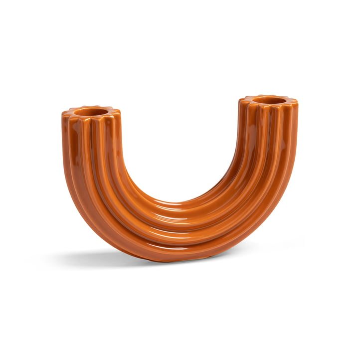 &klevering - Churros Kerzenhalter 16,5 x 4 x 10,5 cm, terra