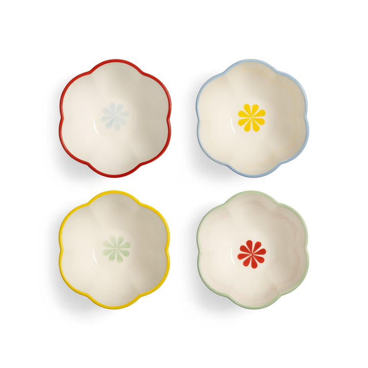 &klevering - Folk Schale Ø 12,5 cm, multi (4er-Set)