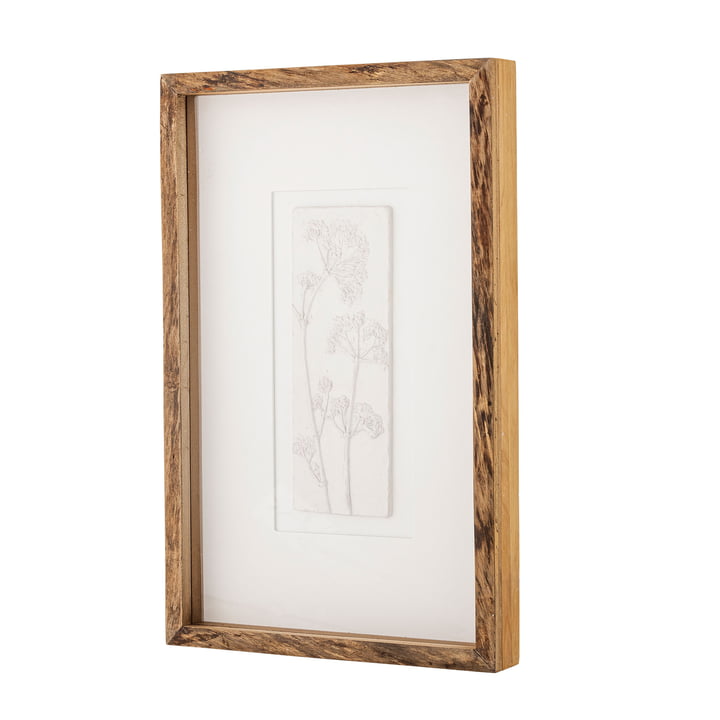 Bloomingville - Mey Wandbild inkl. Rahmen, 30,5 x 48,5 cm, Tanne natur