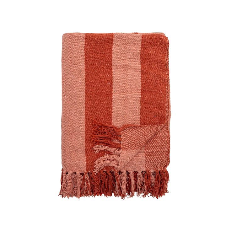 Bloomingville - Frello Decke, 130 x 160 cm, orange