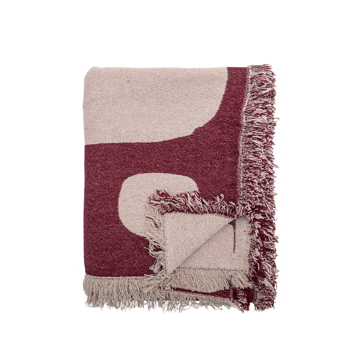 Bloomingville - Olica Decke, 130 x 160 cm, rot