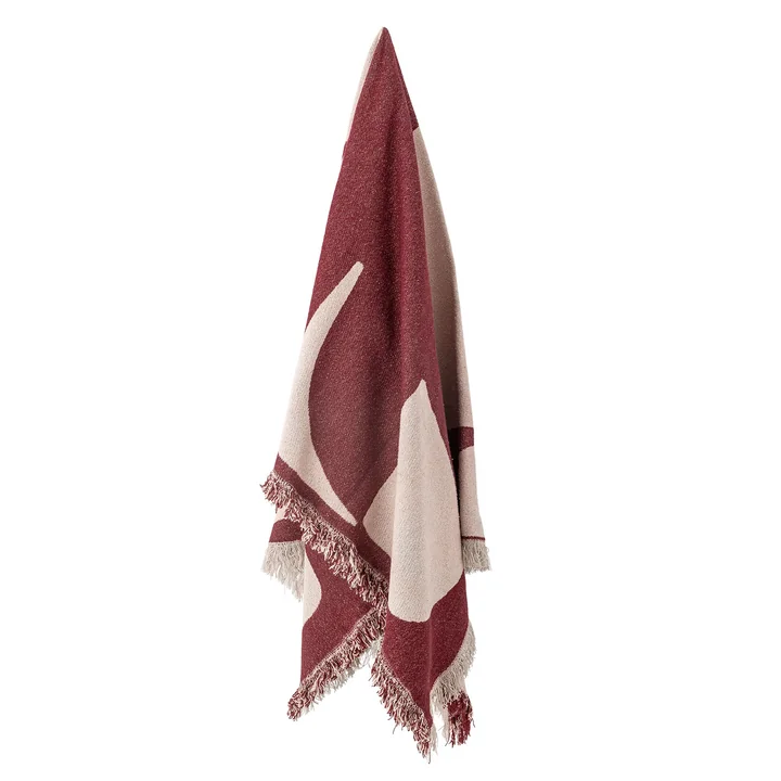 Bloomingville - Olica Decke, 130 x 160 cm, rot