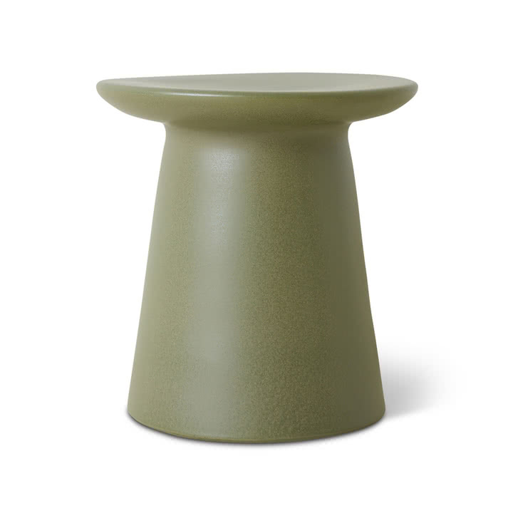 HKliving - Beistelltisch aus Steingut, M, army