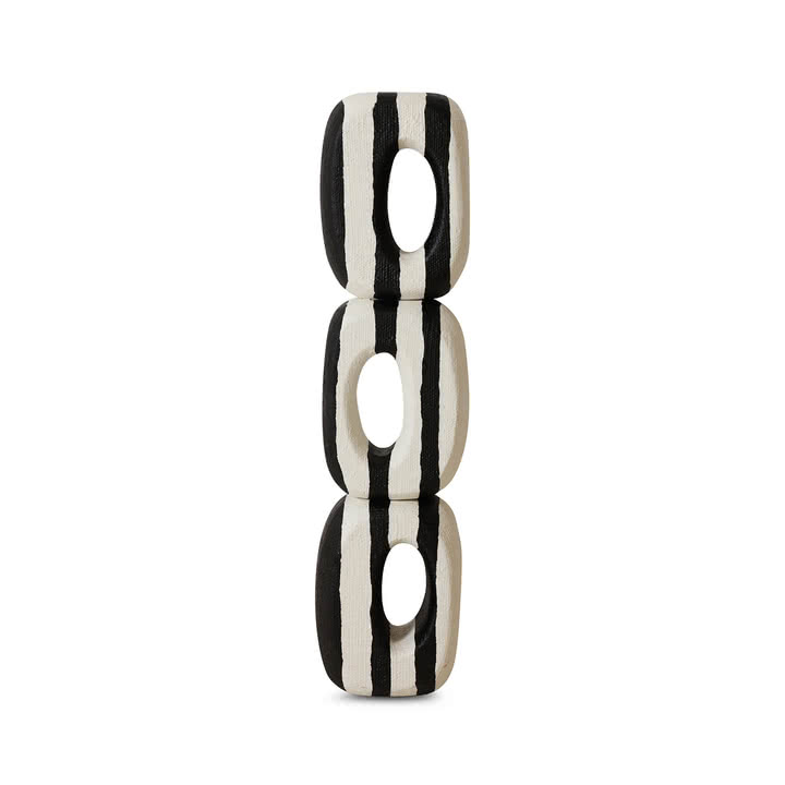 HKliving - Monochrome Art Skulptur, schwarz / weiß