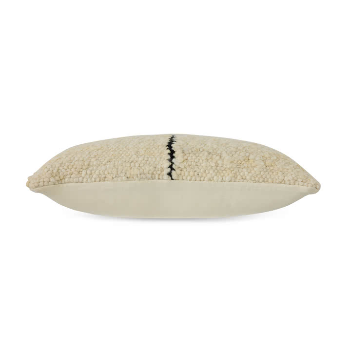 HKliving - Natural Wollkissen, 50 x 30 cm, striped