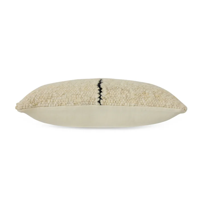 HKliving - Natural Wollkissen, 50 x 30 cm, striped