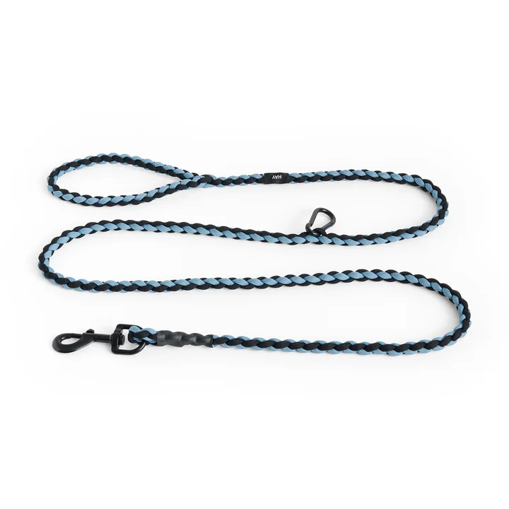 HAY - Dogs Hundeleine, geflochten, verstellbar, blau / schwarz
