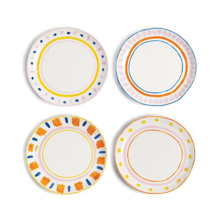 &klevering - Boavista Teller Ø 21,5 cm, multi (4er-Set)