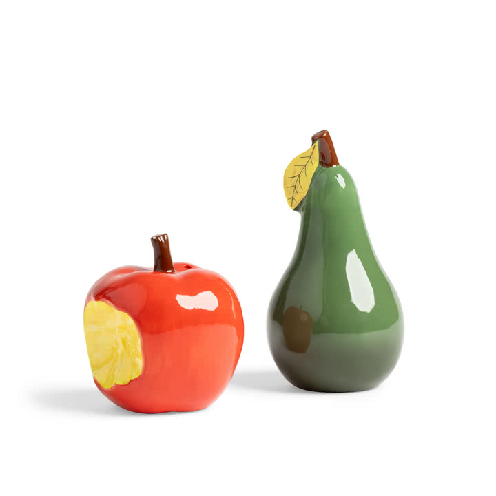 &klevering - Haines Salz- und Pfefferstreuer, Apfel & Birne, mehrfarbig