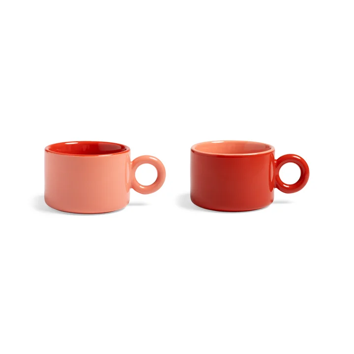 &klevering - Chiquito Tasse, 0,2 L, rot (2er-Set)