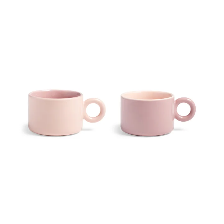 &klevering - Chiquito Tasse, 0,2 L, rosa (2er-Set)
