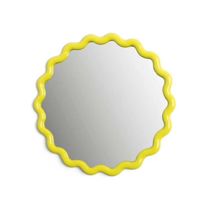 &klevering - Zigzag Spiegel Ø 35 cm, gelb