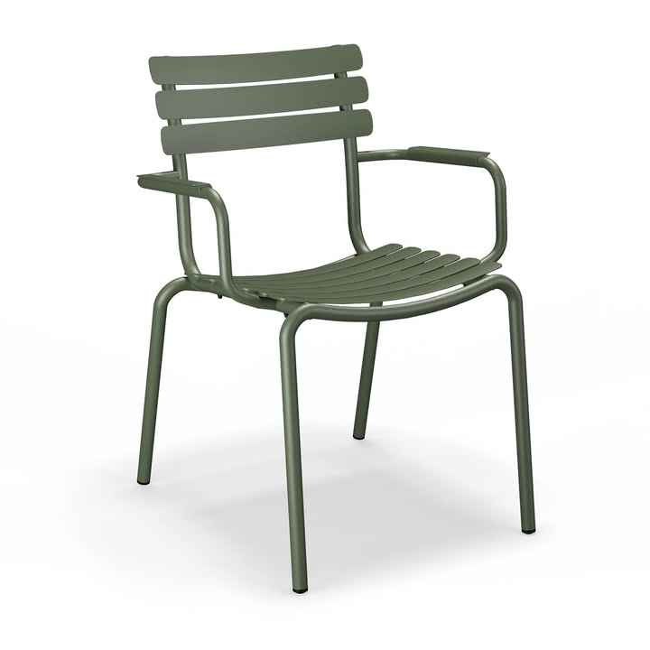 HOUE - Alua Outdoor Dining Armlehnstuhl, olive green