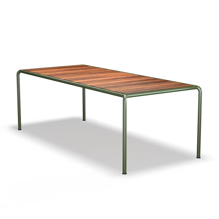 HOUE - Avanti Outdoor Esstisch, 222 x 98 cm, Esche / olive green